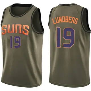 Phoenix Suns Men's Gabriel Lundberg Green Swingman Salute to Service Jersey