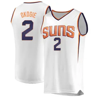 Phoenix Suns Men's Josh Okogie White Fast Break Jersey - Association Edition