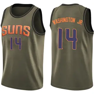 Phoenix Suns Men's TyTy Washington Jr. Green Swingman Salute to Service Jersey