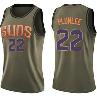 Phoenix Suns Women's Mason Plumlee Green Swingman Salute to Service Jersey