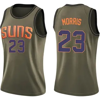 Phoenix Suns Women's Monte Morris Green Swingman Salute to Service Jersey